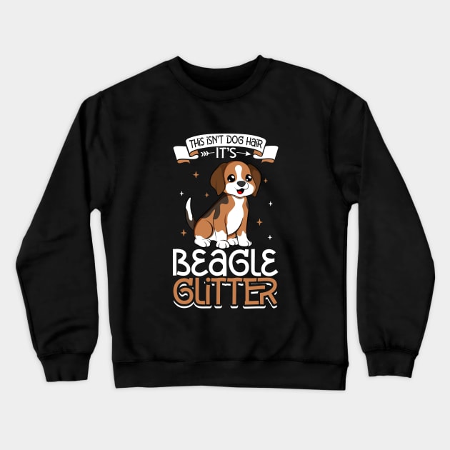 Beagle glitter Crewneck Sweatshirt by Modern Medieval Design
